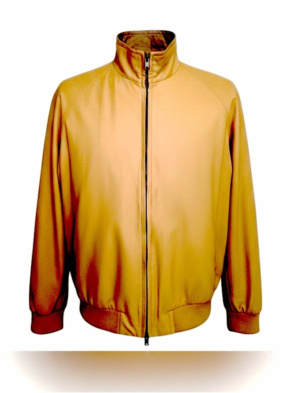 BALLY Men's Lamb Nappa Leather Jacket | Desert Tan | Swiss Luxury | Size 44